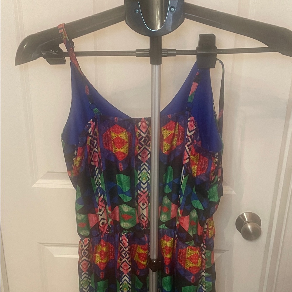 Multicolor Geometric Pattern Jumpsuit - Picture 5 of 7